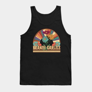 Brandi Flowers Name Carlile Personalized Gifts Retro Style Tank Top